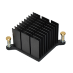 Tabbed heat sink with push pin