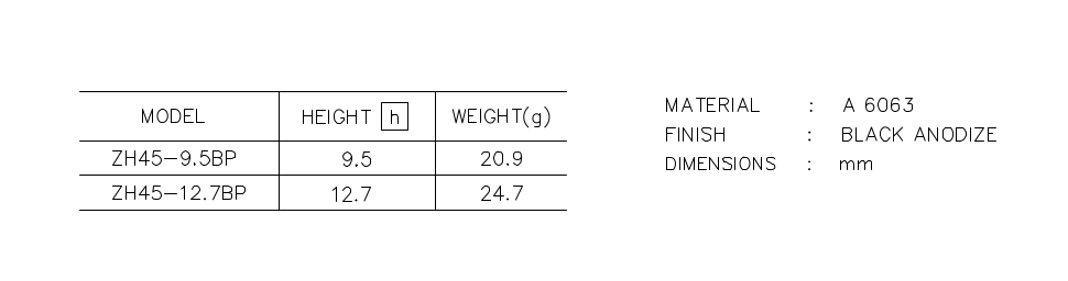 寸法・性能表